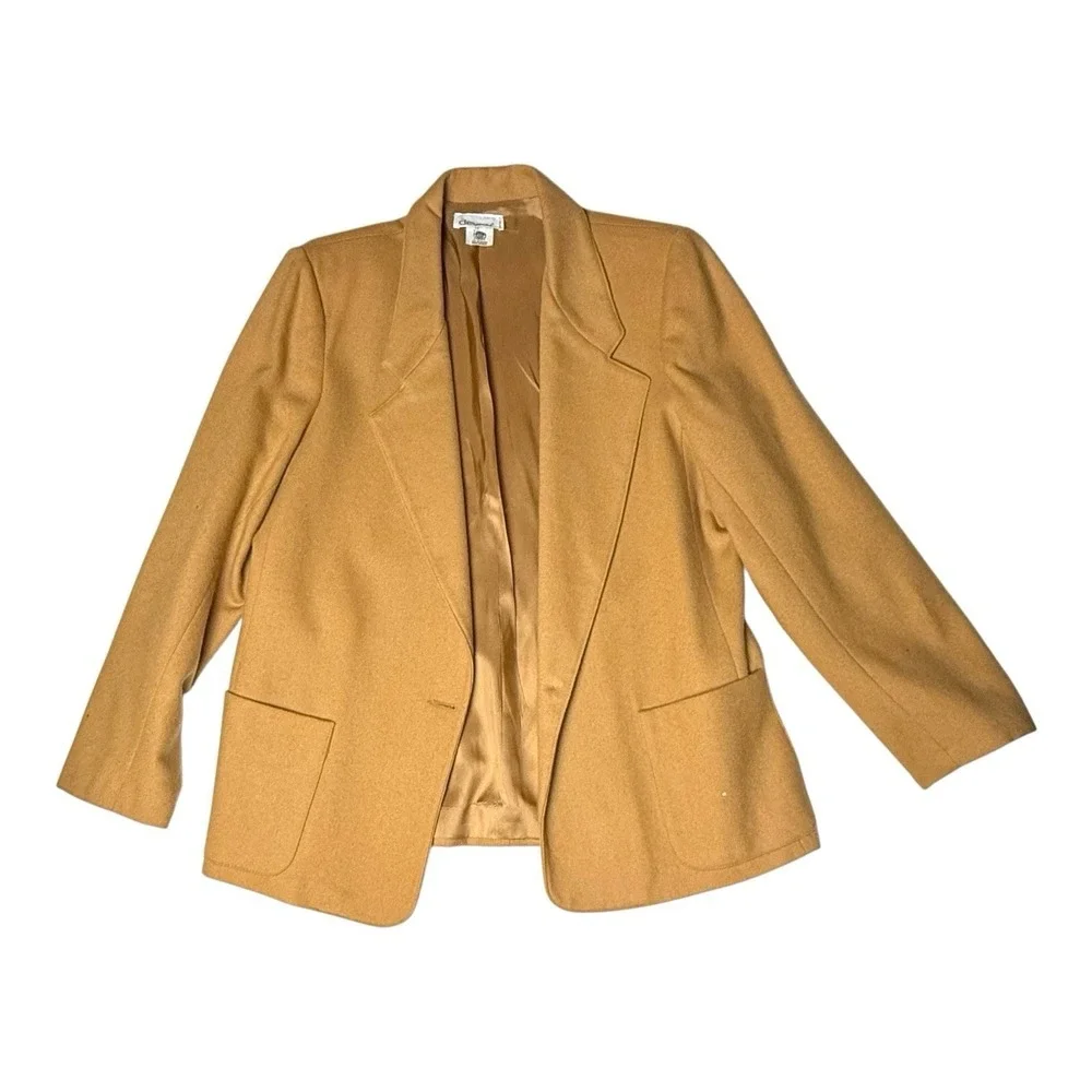 VTG Devon Womens Pure Wool‎ Blazer Size 12 Equestrian Career Minimalist